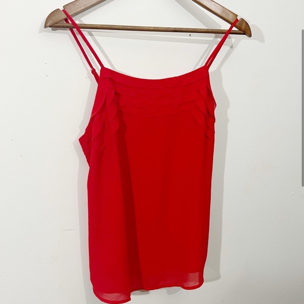 Naked Zebra Red Sleeveless Camisole Relaxed Top